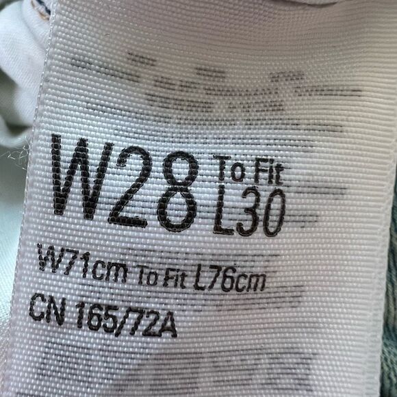 TopShop Womens Light Blue Moto Bleach Fishnet Distressed Mom Jeans Size 28 - Picture 7 of 13